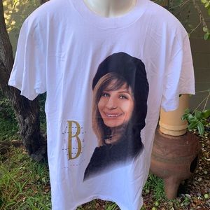 Barbra Streisand T-Shirt MGM Grand The Concert 1994 White Large Beret Smile